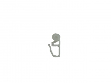 картинка трубчатий Гачок у-шина, Білий от магазина Карнизы